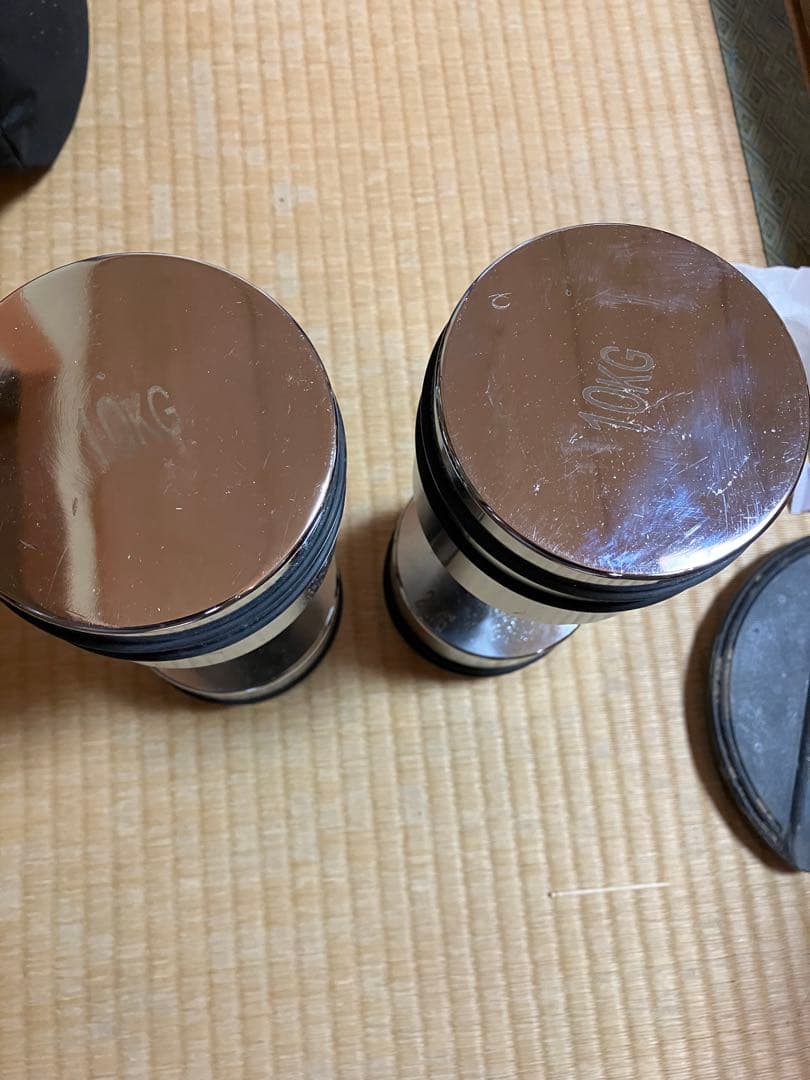 クロームダンベル 10kg×2個　可変式ダンベル