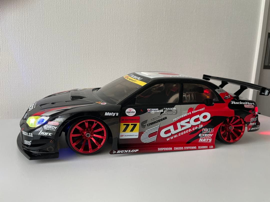 GW中で販売終了 スバルインプレッサ　クスコ(絶版品)ボディのみ　タミヤLED付