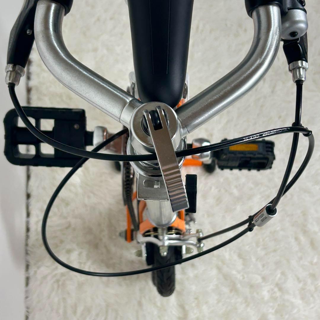 【極美品】CARRY ME　人気のオレンジ　8インチ　折り畳み自転車