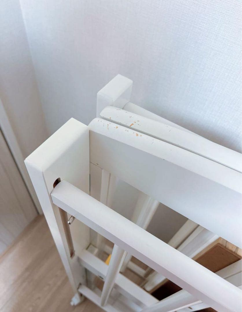 ワンタッチハイベッドプチ【ホワイト　900×600】 ベビーベッド ハイタイプ