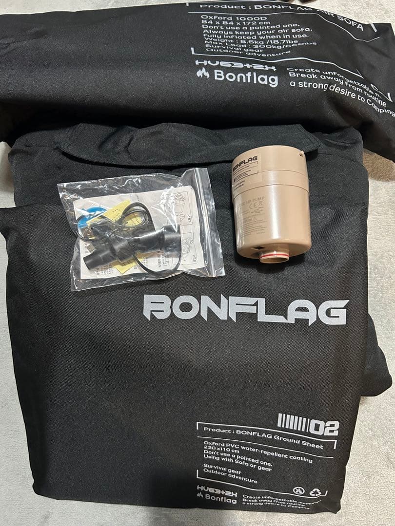 ★BONFLAG★AIR SOFA★エアソファ★ボンフラッグ★黒★ブラック★2人
