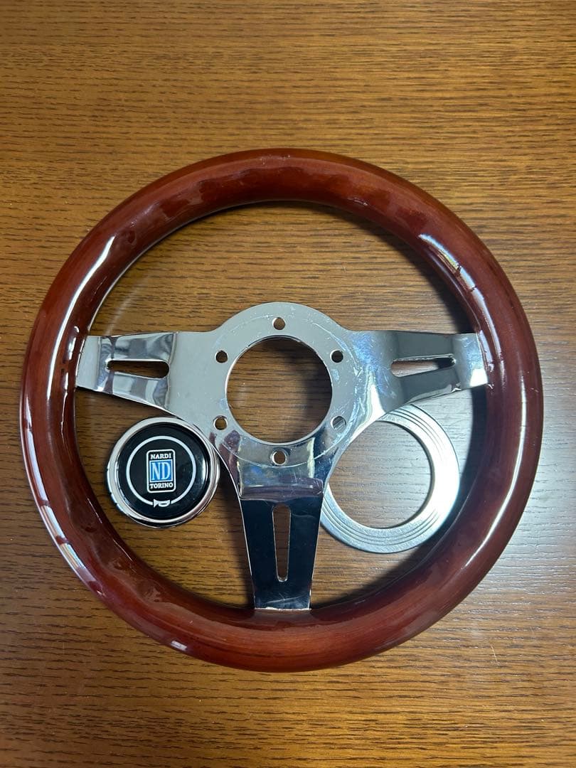 新品未使用 小径 29パイ ウッドステアリング クラシック ナルディ NARDI