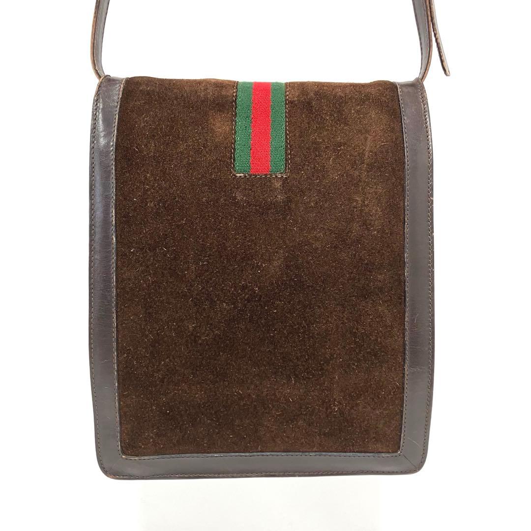 ヴィンテージ☆グッチ☆パフューム☆ショルダーバッグ☆シェリーライン☆革☆ブラウン