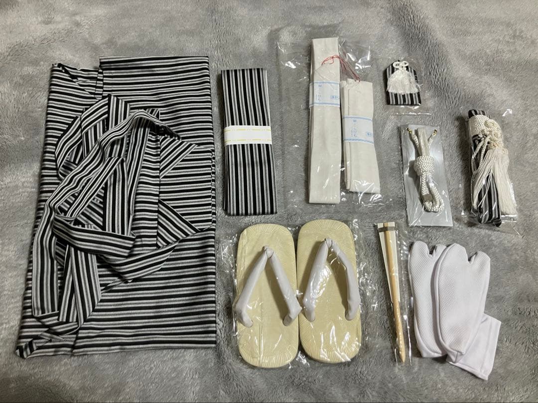 黒地紋　羽織袴セット　紋付　七五三　3歳　5歳　フルセット　袴　　試着のみ