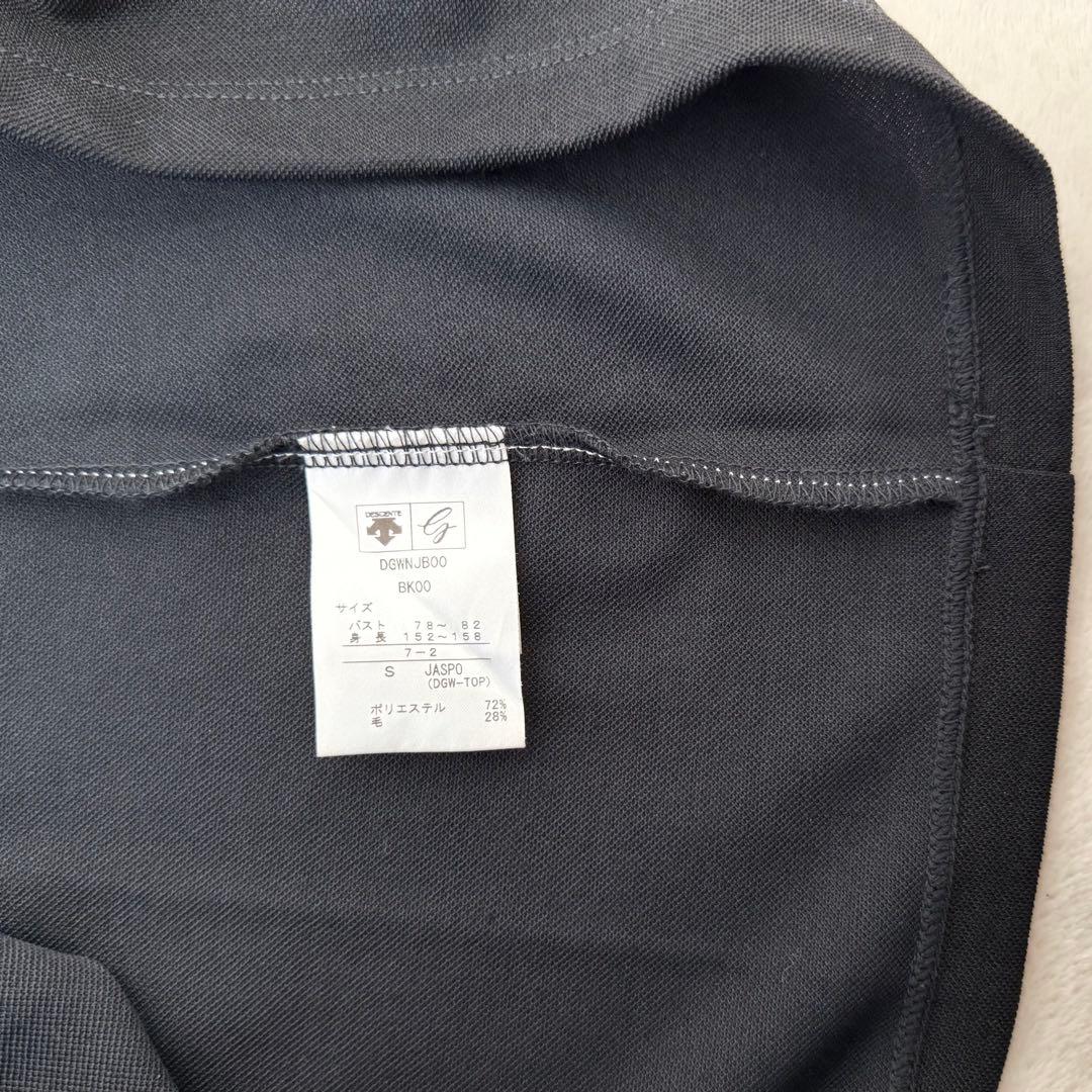 DESCENTE デサントゴルフ 長袖 ポロシャツ　ブラック