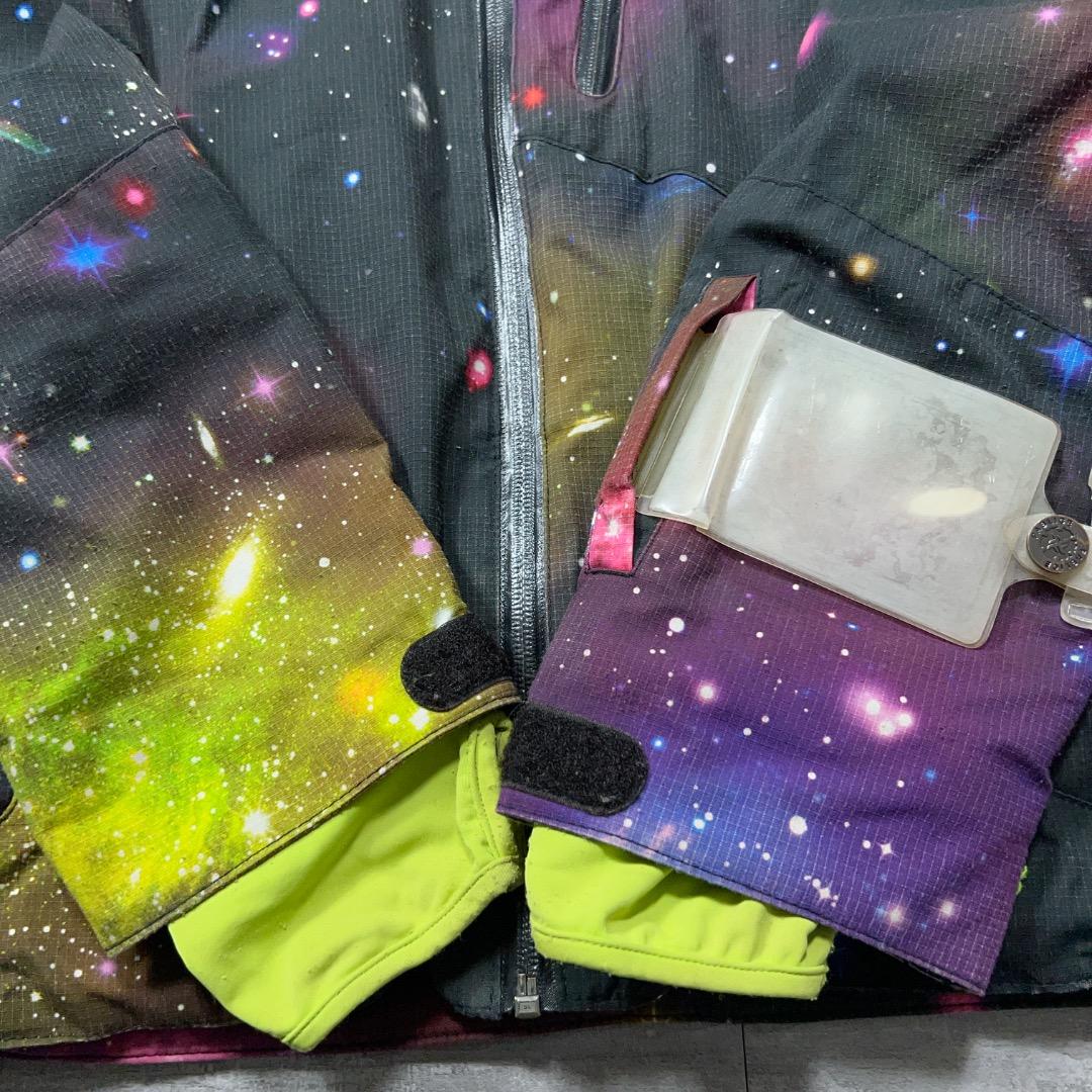 FABLICE ファブリス 総柄 宇宙 スキーウェア フルオープン ジップ S