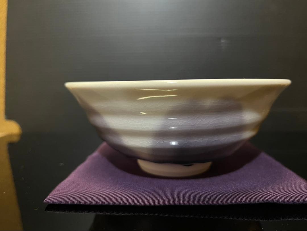 四代徳田八十吉　「淡墨桜」　茶碗