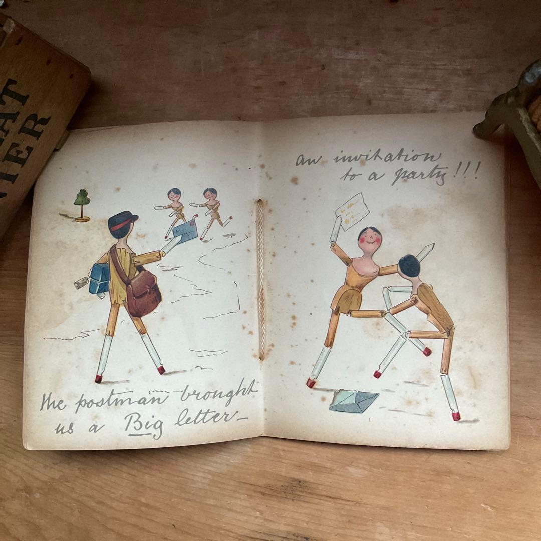 アンティークペグドール絵本　me and Catharine Susan