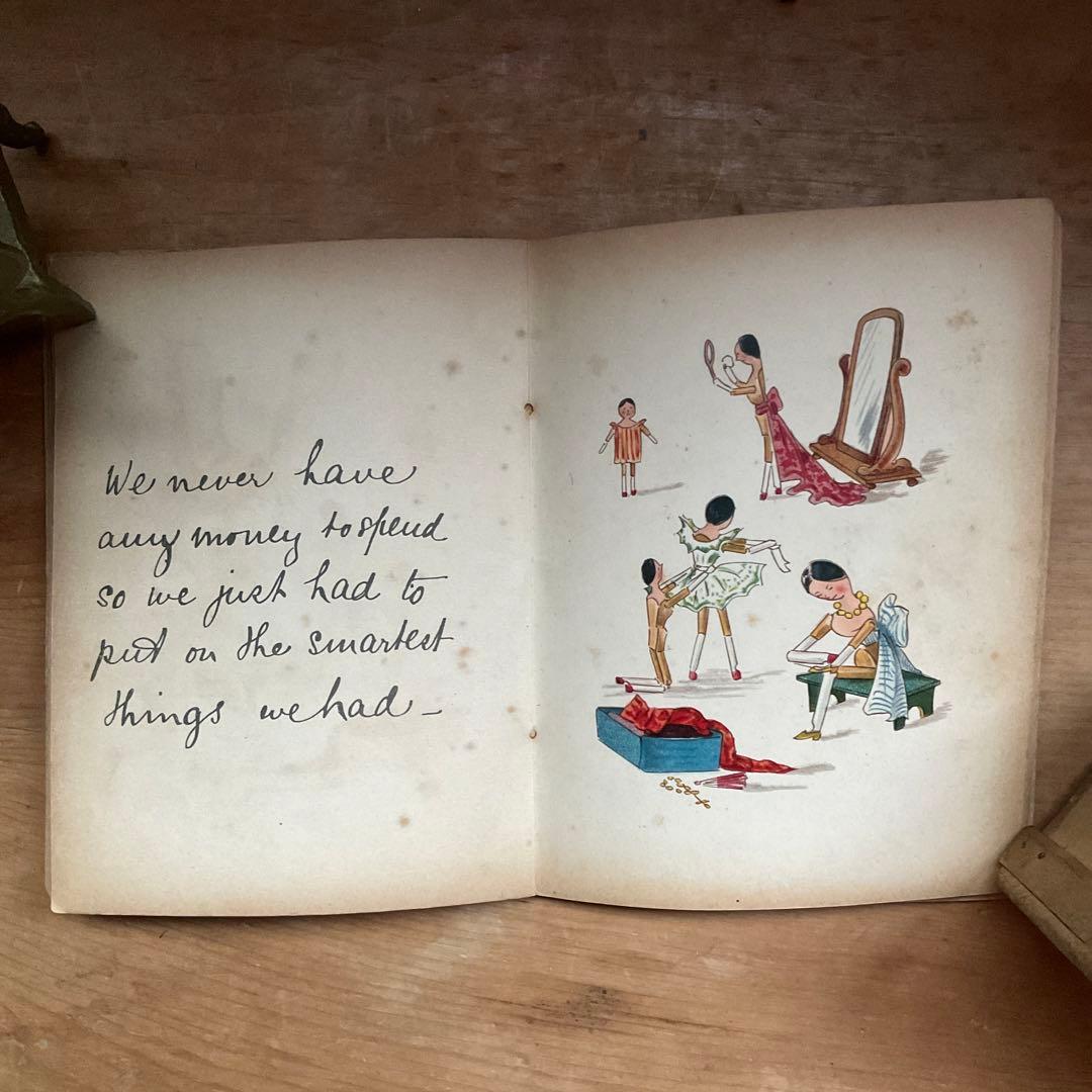 アンティークペグドール絵本　me and Catharine Susan