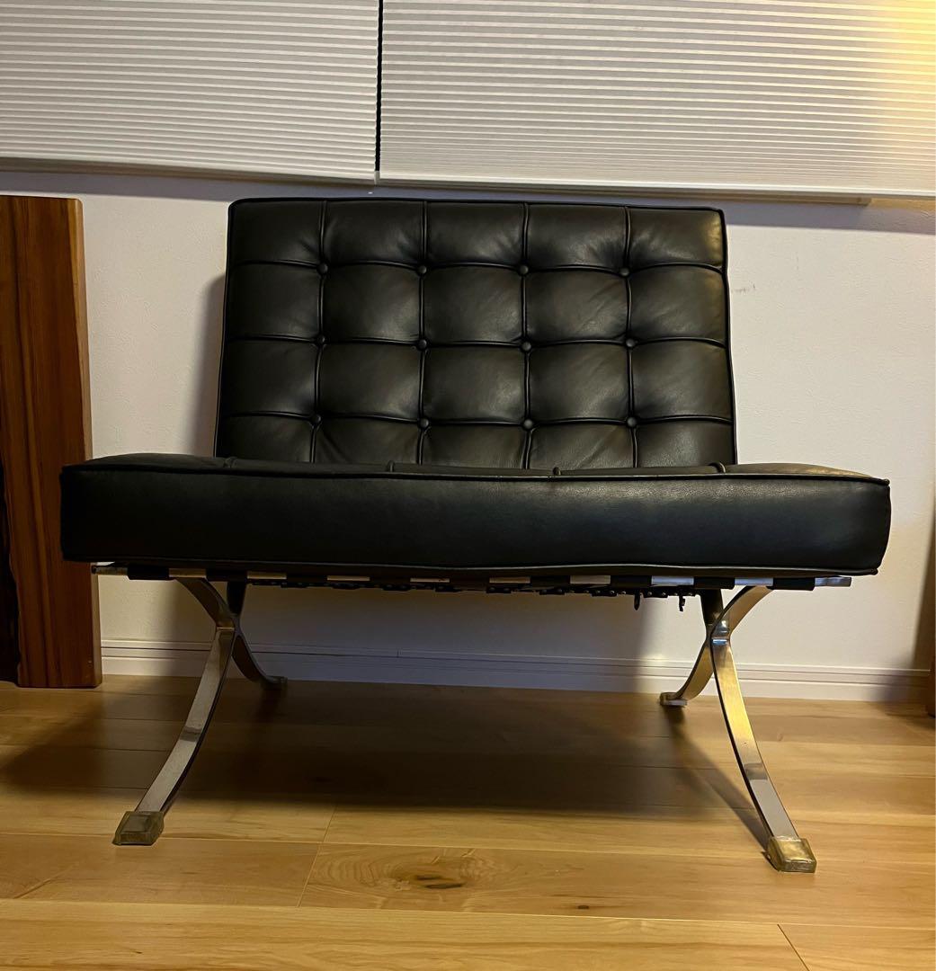 伸長様☆バルセロナチェア高級本革ミッドセンチュリーレザー