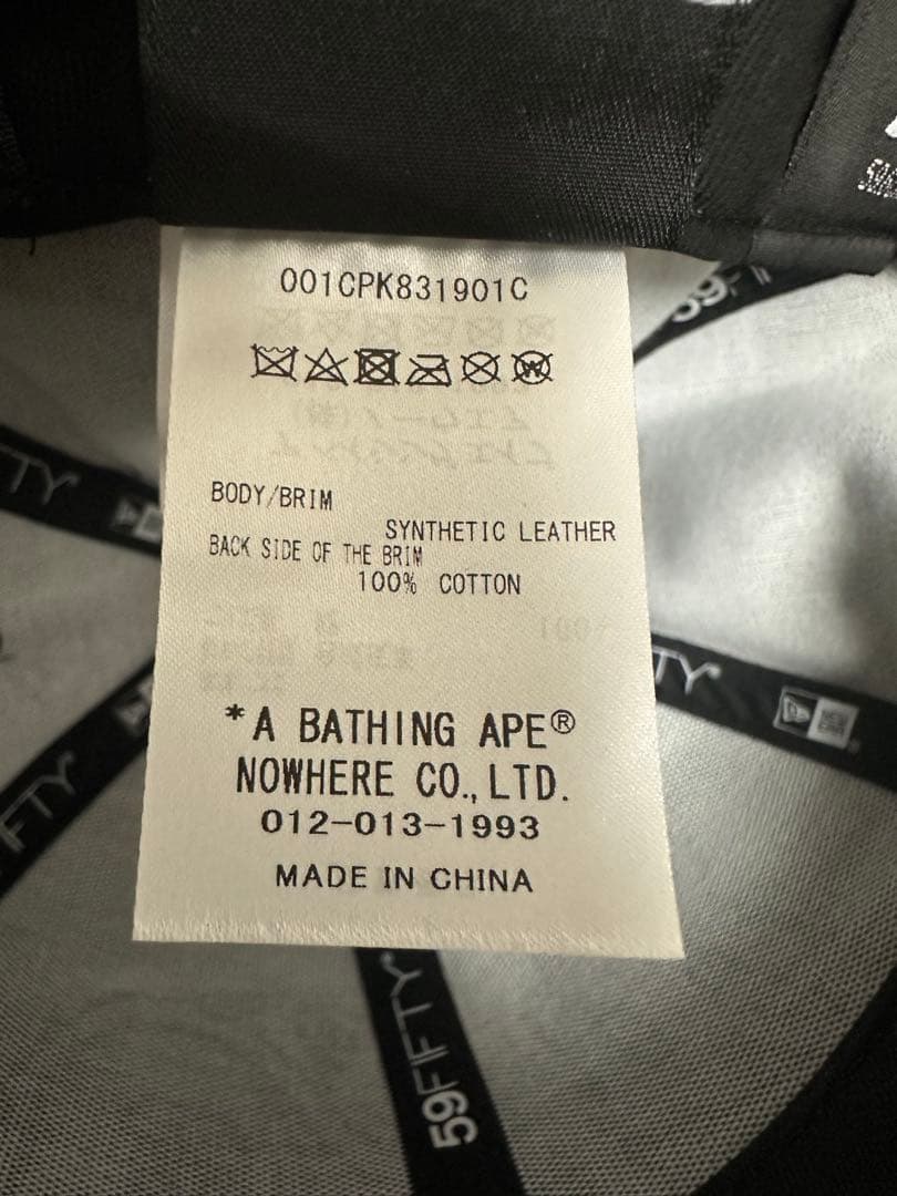 A BATHING APE キャップ NEW ERA 59FIFTY CAP