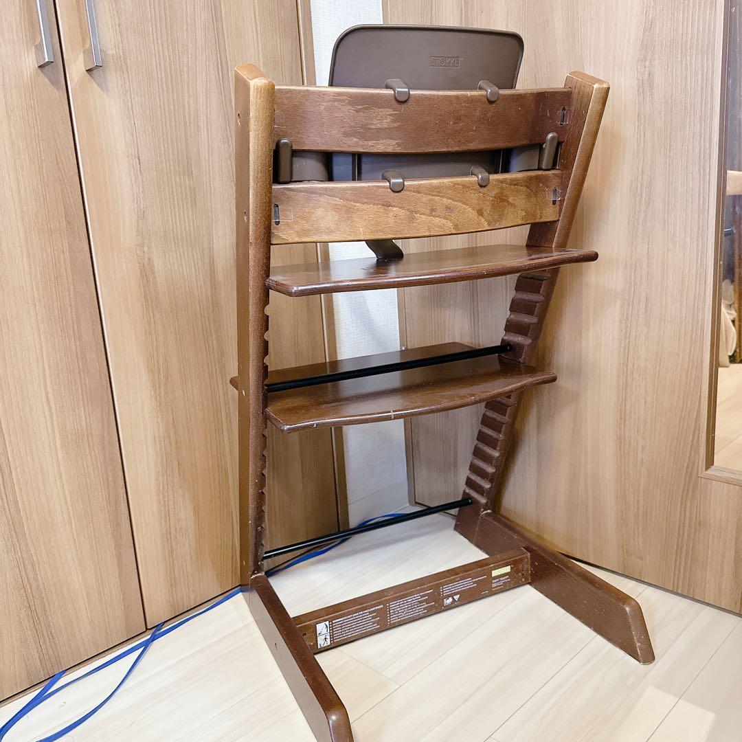 状態良好★ベビーガード付き ストッケ トリップトラップ ブラウン