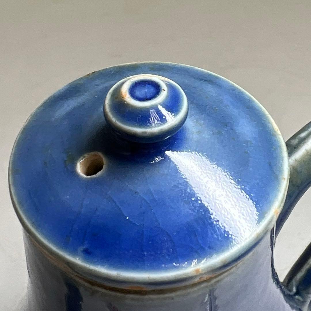 中国明時代　景徳鎮民窯　瑠璃釉水注　高さ18.5㎝トトコサ東な8-0121☆2F
