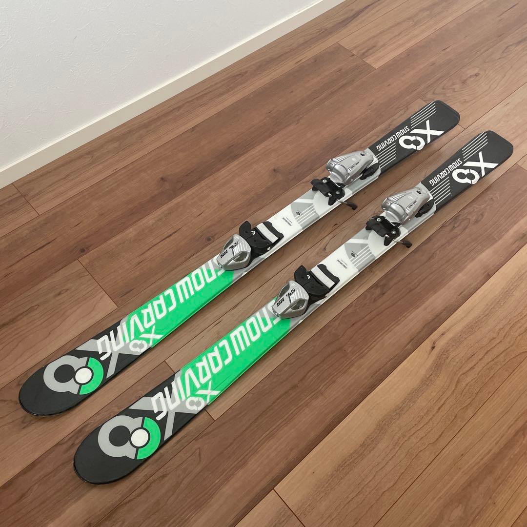 ジュニアスキー4点セット(スキー板、ビンディング、ブーツ、ポール)