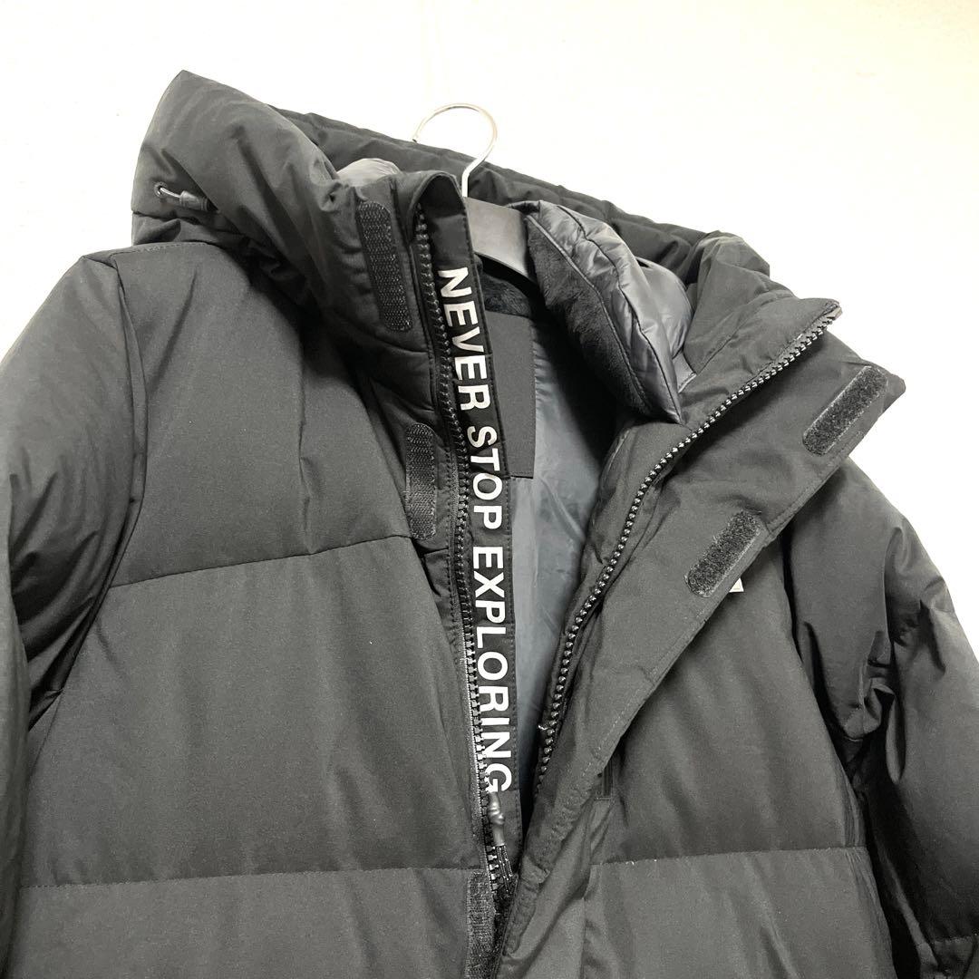 美品 ノースフェイス ロングダウンジャケット メンズXS レディースM ブラック