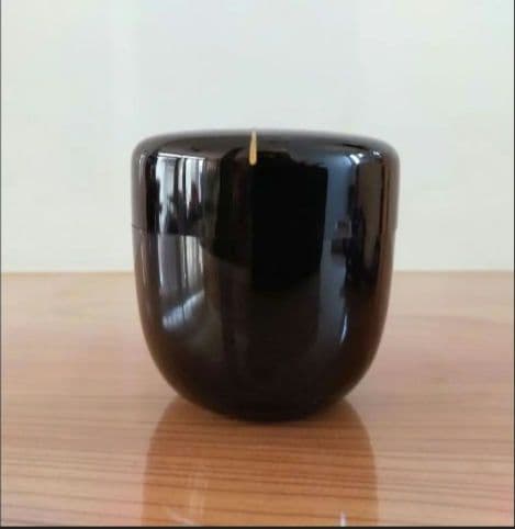 茶道具　棗　なつめ　真塗　茶道　　茶筒　紅葉　黒