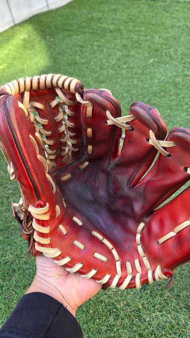 最終値下げSSK レッド 硬式グローブ 右投げ用