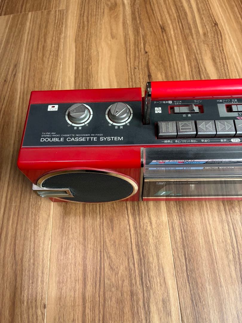 ナショナル ダブルラジカセ赤　RX-FW20