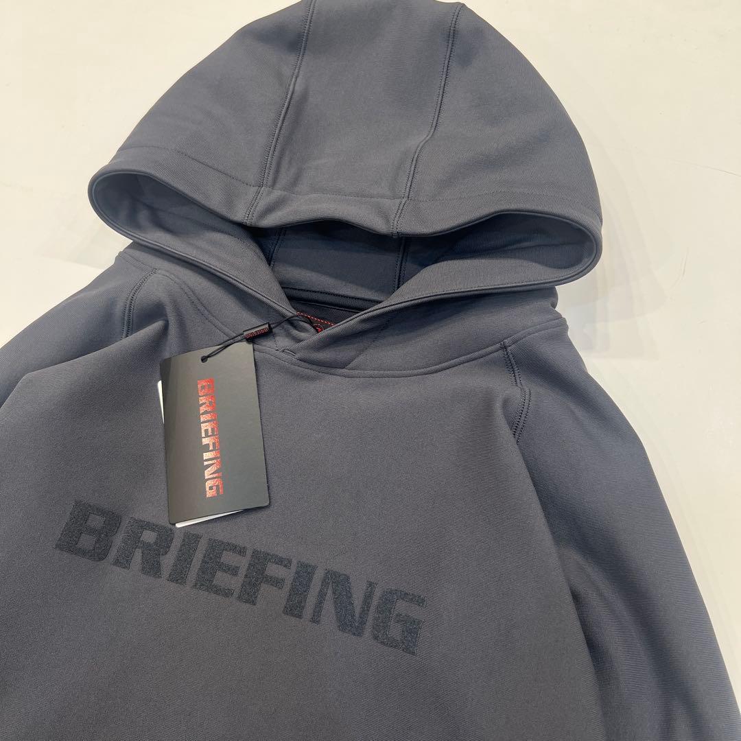 新品　BRIEFING MEN’S LOGO HOODIE チャコール M