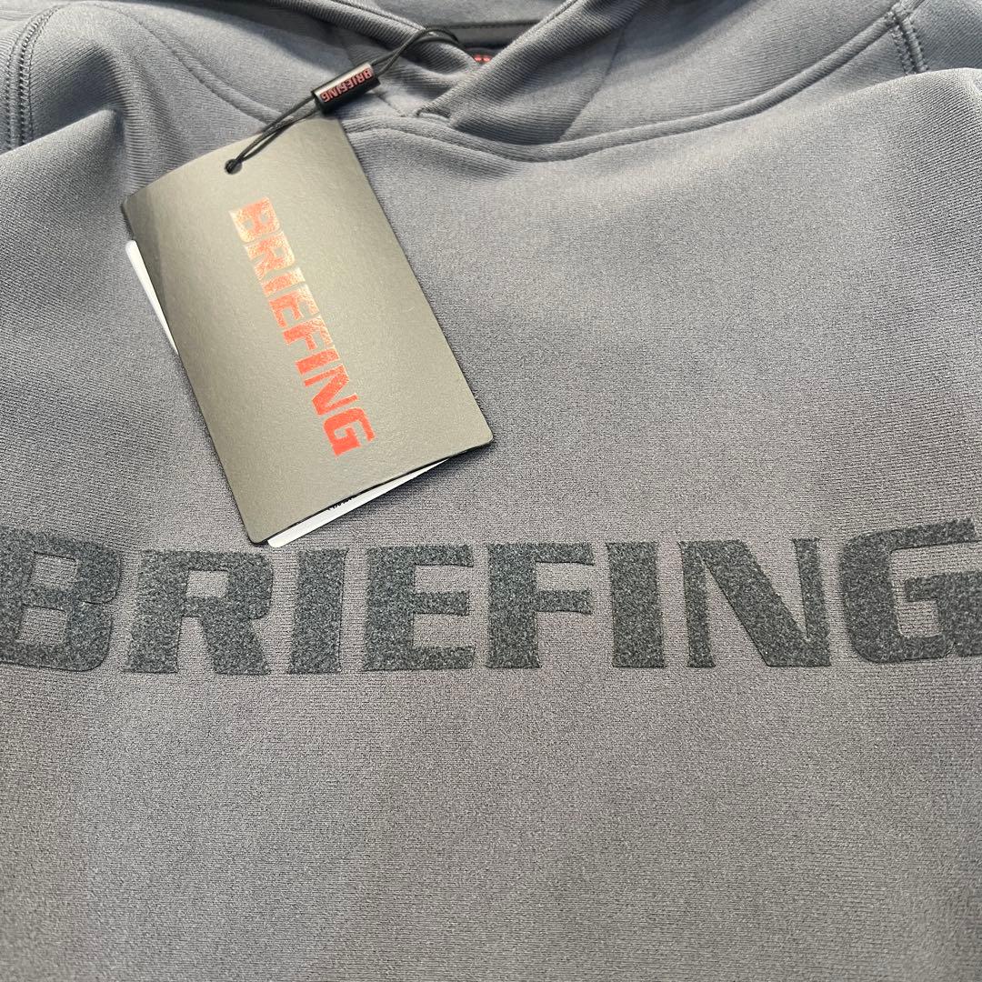新品　BRIEFING MEN’S LOGO HOODIE チャコール M