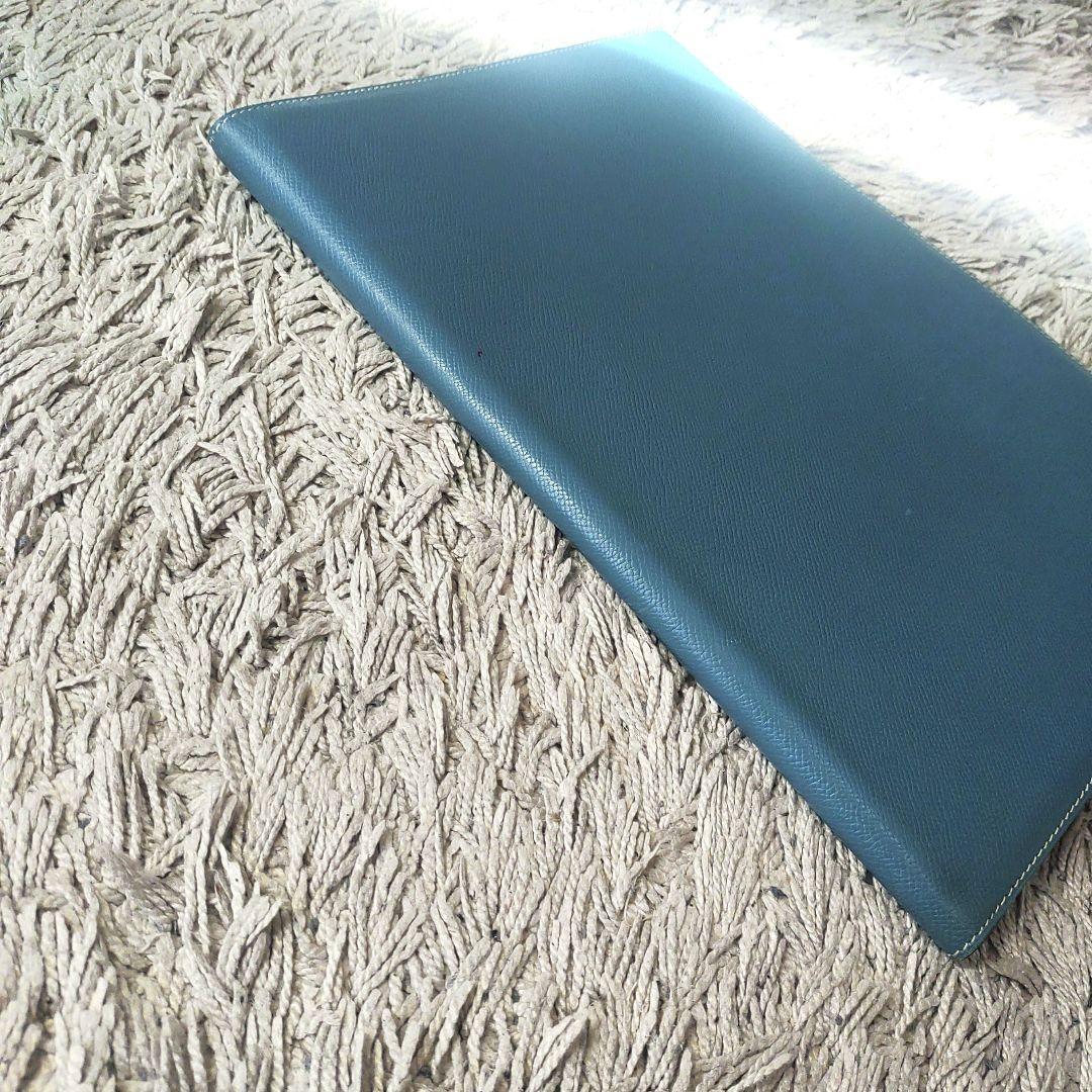 【A4サイズ】HERMES　エルメス　ノートカバー　メモパッド　ブルー