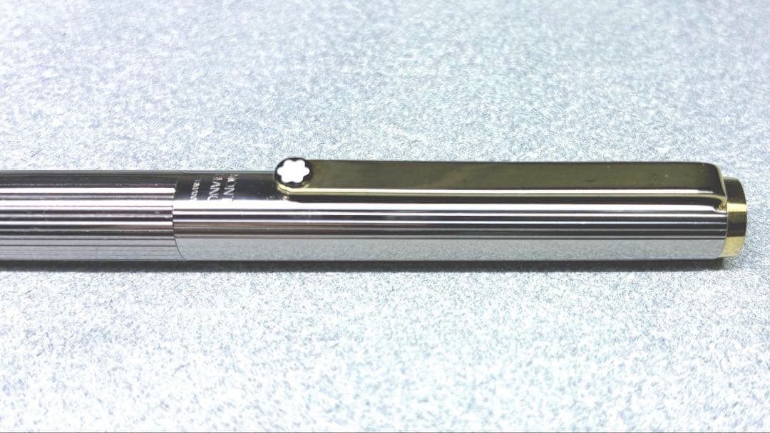 【希少 美品】モンブラン S-ライン 万年筆 シルバー 純正コンバーター付