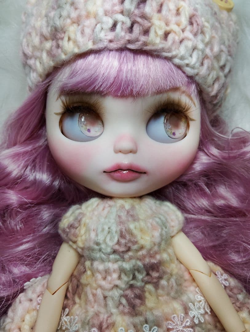 メル15145】カスタムアイシードール ピンクMIXヘア アウトフィット付