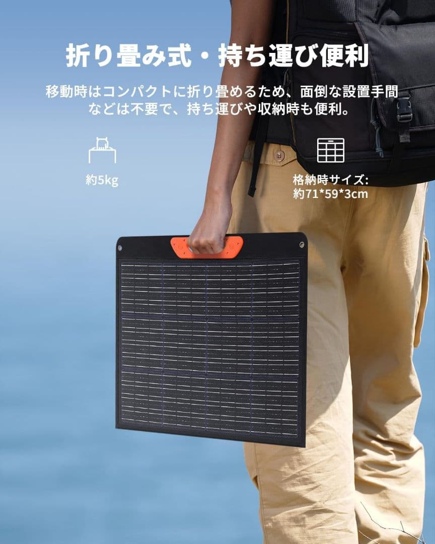 新品未開封未使用品 70mai portable solar panel 110