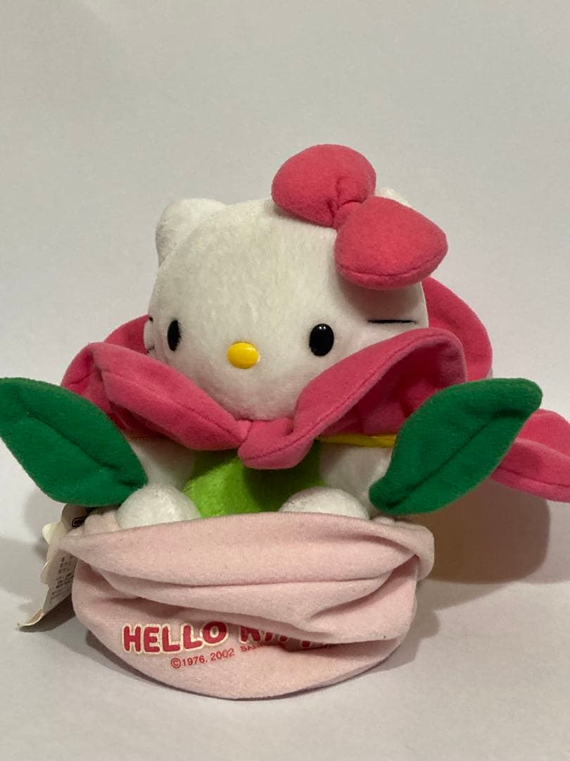 希少　のハローキティ 花のポットの可愛いぬいぐるみ サンリオ平成レトロ　激レア！