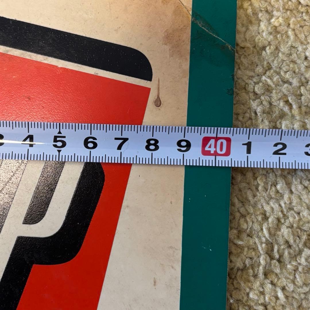 【7UP セブンアップ】ヴィンテージ両面プラスチック製看板