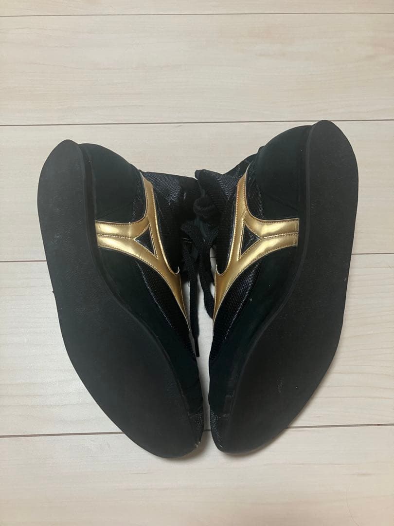 Mizuno ボクシングシューズ ブラック/ゴールド　27㎝