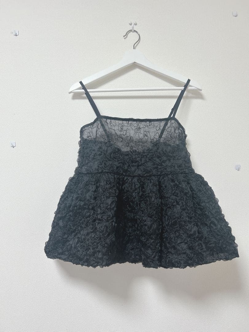 rosymonster オーガンジートップス 黒