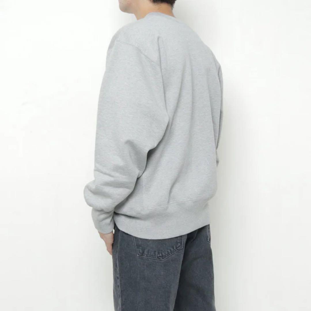 CIOTAスビンコットン吊り裏毛起毛クルーネック スウェットシャツ