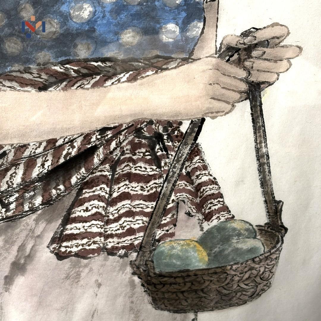 大型絵画　直筆画　伊藤三喜庵　日本自由画壇理事長 少女像