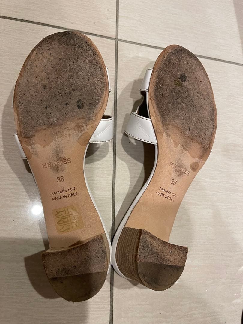 ご確約です！！HERMEエルメス　オアジス　ホワイト　サイズ38