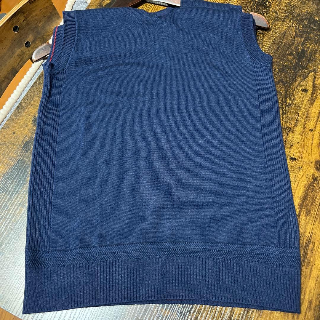 BRIEFING ブリーフィングVネックベスト シルク カシミヤ ネイビー S
