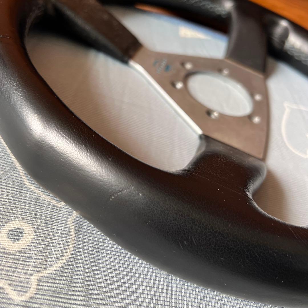 personal ステアリング　ネオ・イーグルTi 革巻き極太リム 34φ