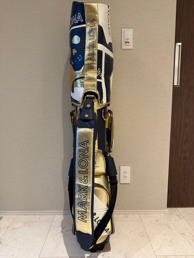 超希少　MARK & LONA キャディバッグ　ネイビー　ゴールド