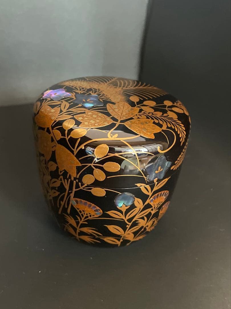 一后一兆　大棗　秋草蒔絵　共箱付