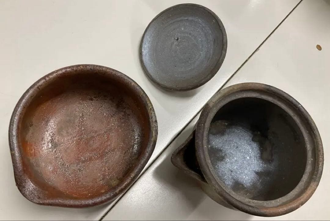 備前焼　宝瓶・湯冷し・煎茶器五客セット(安東利喜)　名品