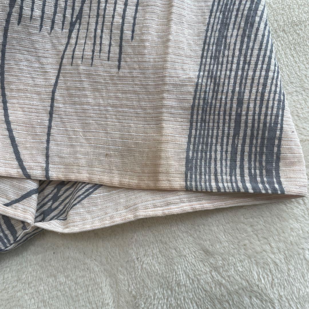 波模様浴衣・グラデーション紫帯セット