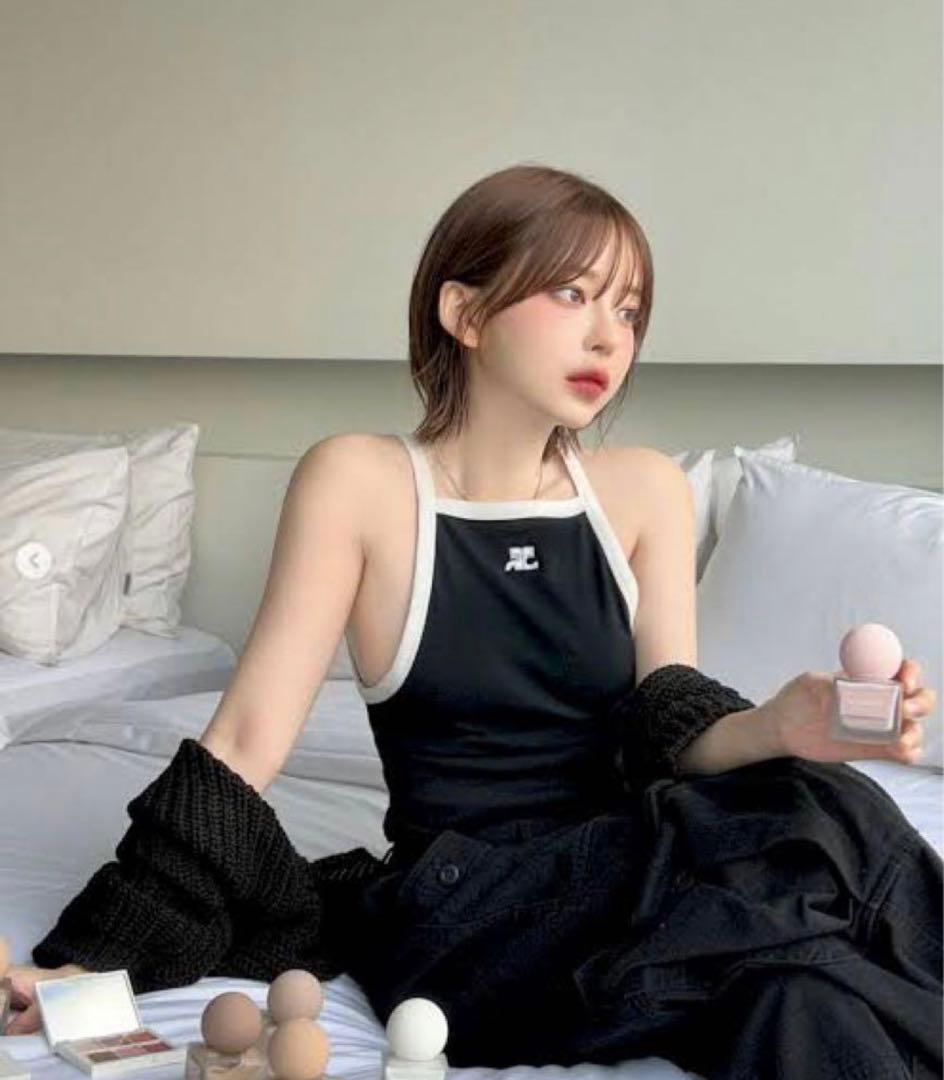 レア美品 BLACKPINKジェニ着用 クレージュ ニットキャミソール