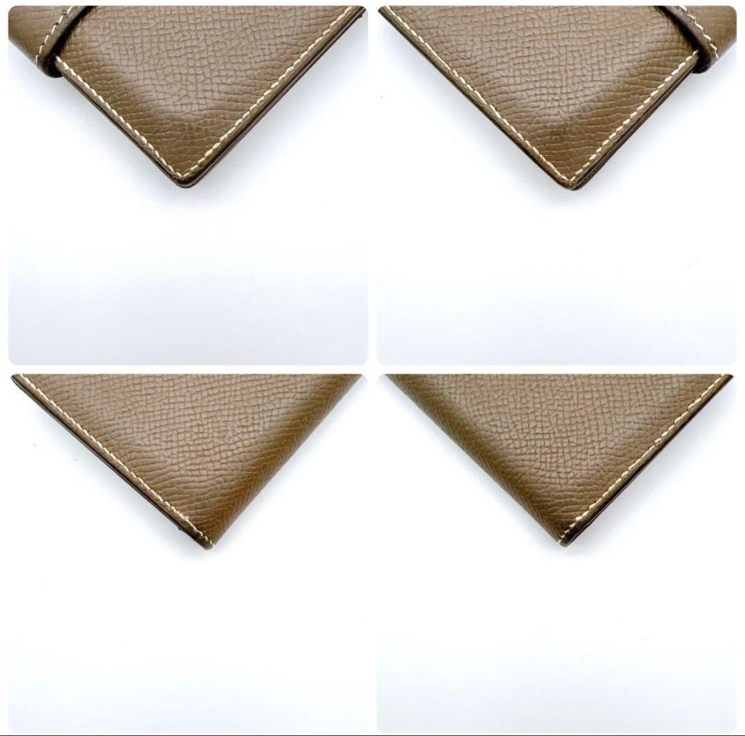 1*5様 【15】【極美品】エルメス ベアンミニ カードケース エトゥープ