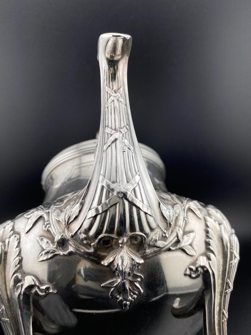 I25 フランス 楽器文様 オーケストラ 純銀950 ティーポット コーヒー