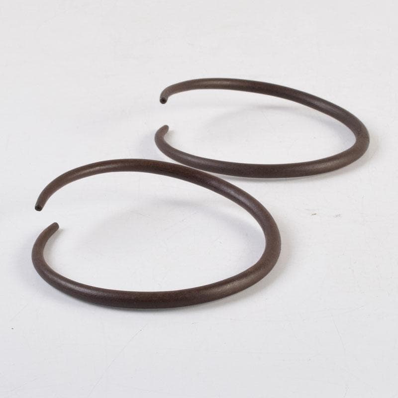 茶道具　御釜師　十三代宮崎寒雉造　釜環　丸環　一對　共箱　C　9184