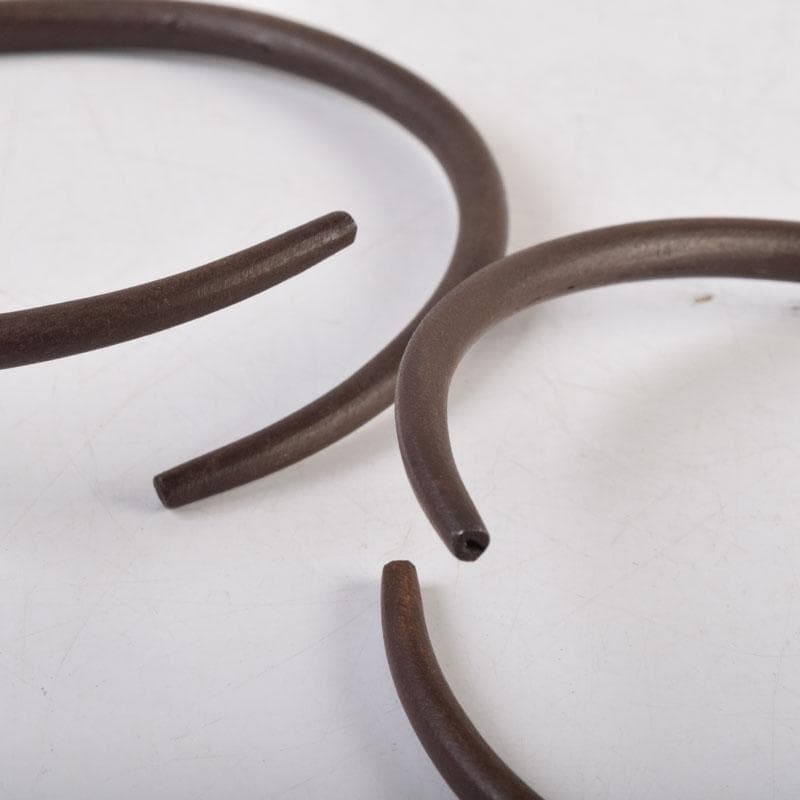 茶道具　御釜師　十三代宮崎寒雉造　釜環　丸環　一對　共箱　C　9184