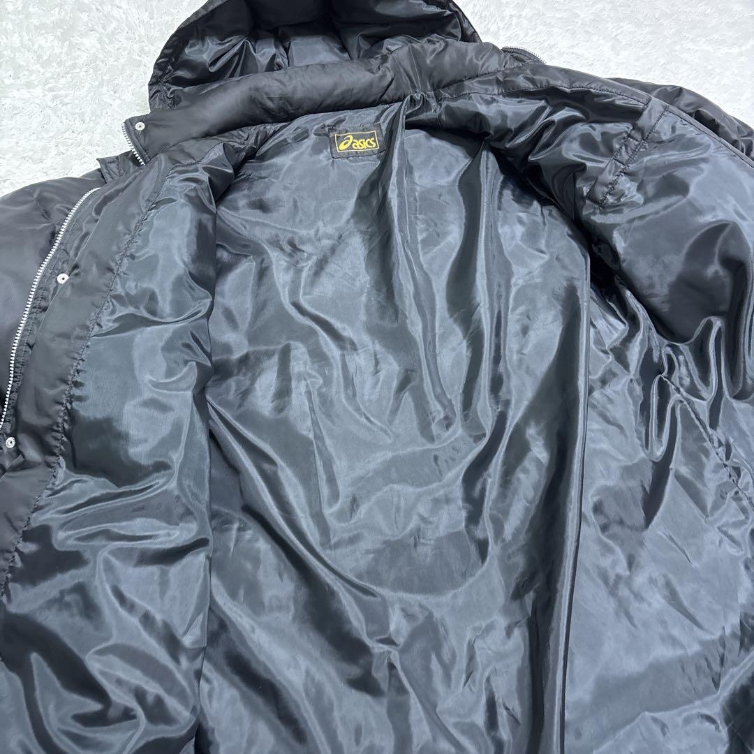 アシックス asics ダウン ベンチコート ジャケット　O LL ブラック　黒