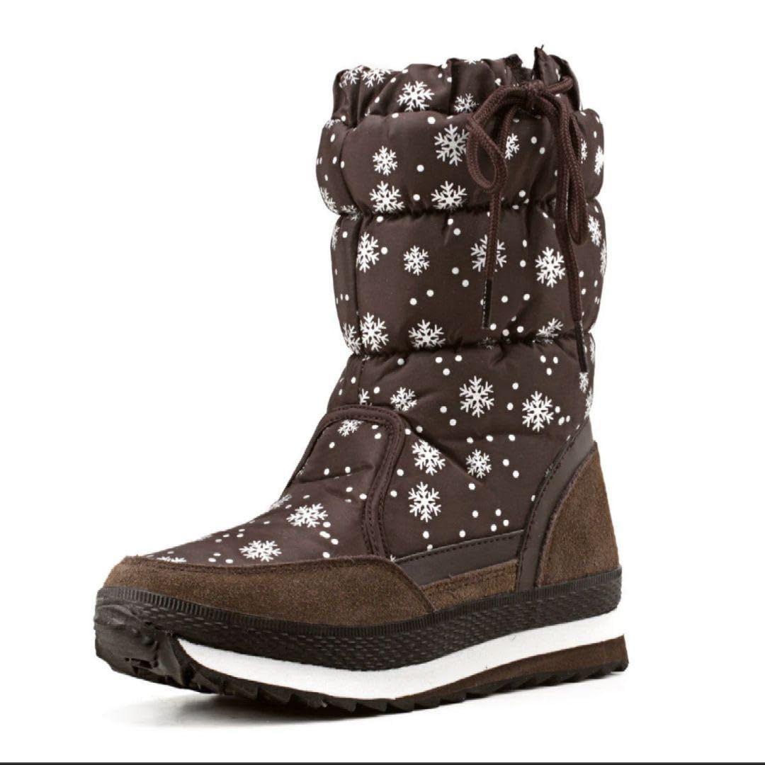 AUSLAND(オスランド)スノーブーツ　雪マーク柄