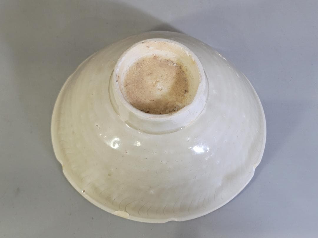 古美術 中国 白磁 碗 　劃花　輪花 小鉢