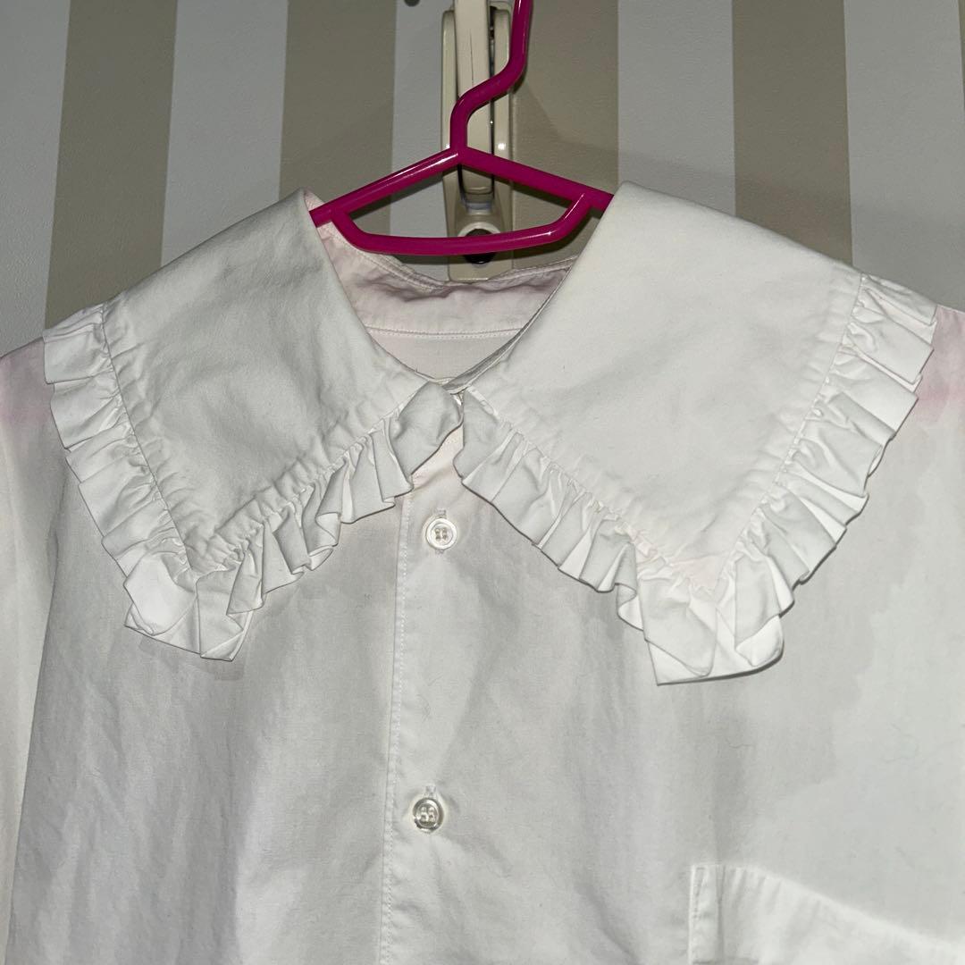 コムデギャルソンガール ブラウス フリル セーラーカラー